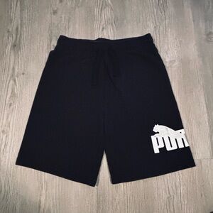 Puma Black Shorts with White Logo